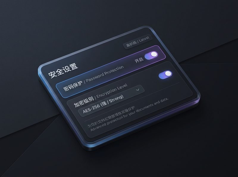 ZipFlow解压工具的AES-256安全加密面板